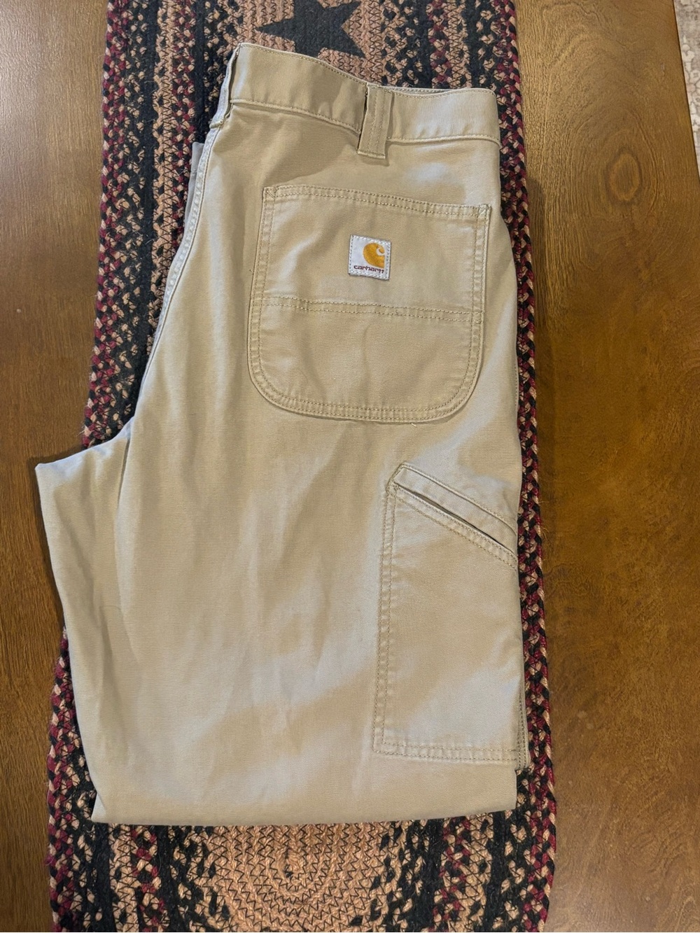 Carhartt Men's Khaki Relaxed Fit Rugged Flex Work Pant 36x32